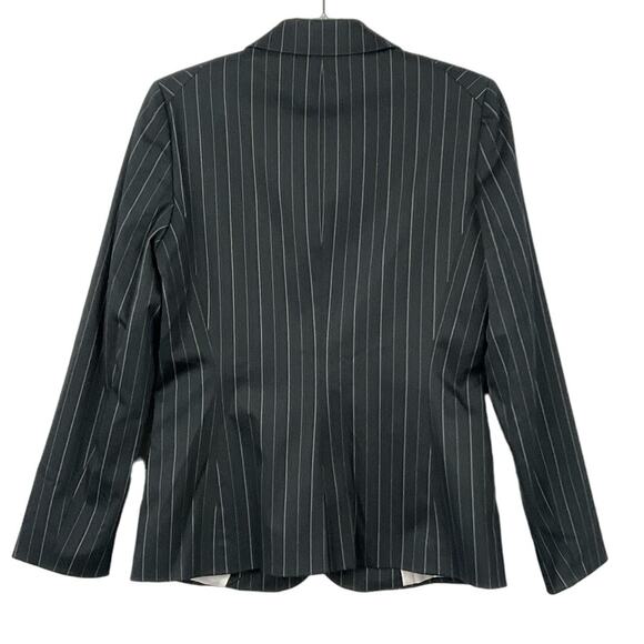 Tahari Womens Blazer Jacket Black White Pinstripe Tailored Clarissa sz 8 Office - Picture 2 of 8